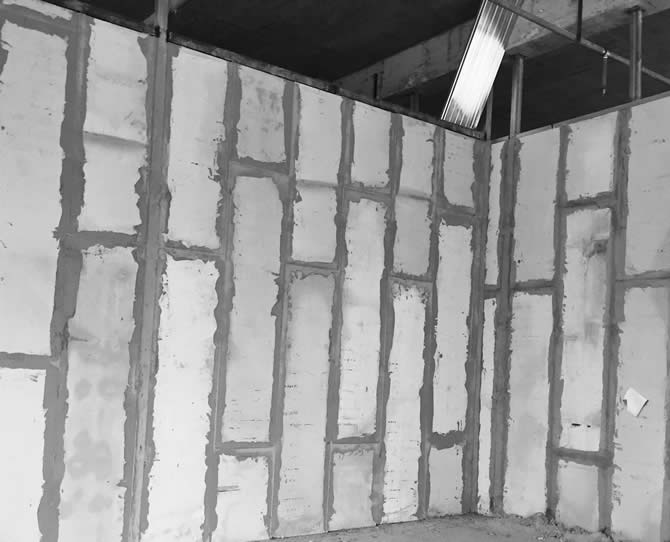 咸寧廣場KTV輕質(zhì)墻板施工案例