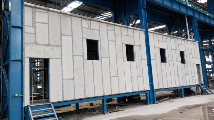 鋼廠輕質(zhì)隔墻板施工案例