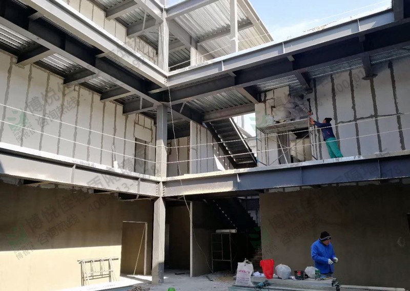 博悅佳輕質隔墻板在鋼結構中的應用案例