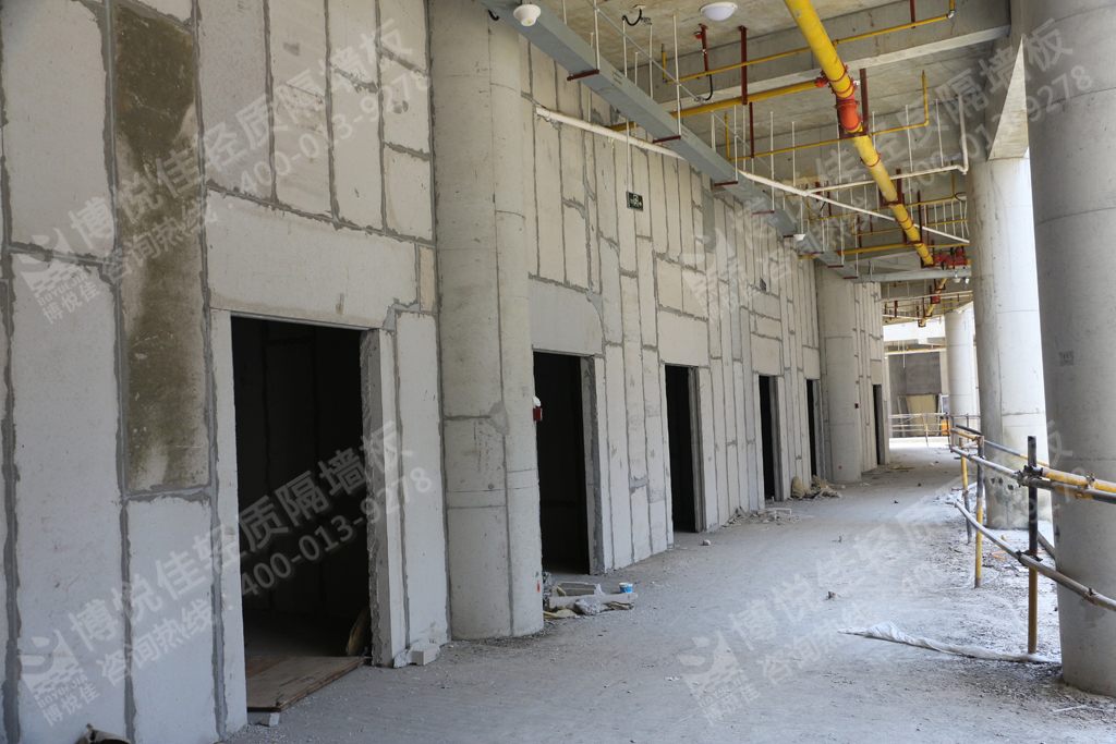 博悅佳工程案例圖片欣賞:新城陽光國際廣場輕質(zhì)隔墻工程